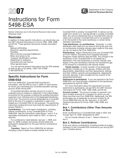 2151639-i5498e-2007-instructions-for-form-5498-esa-irs-tax-forms--2007