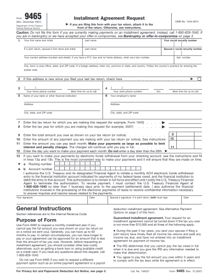 23 Form 9465 - Free to Edit, Download & Print | CocoDoc