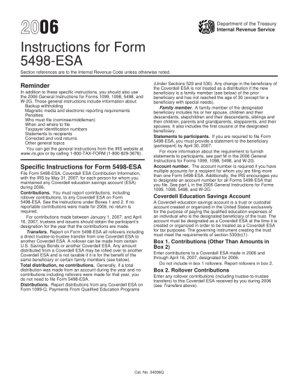 2156936-2006-instructions-for-form-5498-esa-instructions-for-form-5498-esa-coverdell-esa-contribution-information