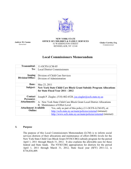 21671546-11-ocfs-lcm-05-new-york-state-child-care-block-grant-subsidy-program-allocations-for-state-fiscal-year-2011-2012-this-lcm-informs-social-services-districts-of-their-allocations-and-maintenance-of-effort-moe-levels-for-the-nys-child