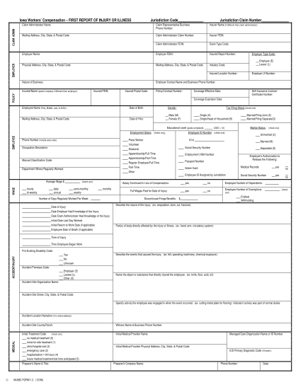 217770-fillable-fill-in-first-report-of-injury-form