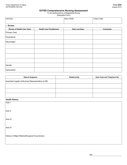 21779686-form-8006-august-2012-texas-department-of-aging-and-disability-services-icfiid-comprehensive-nursing-assessment-to-be-performed-by-a-registered-nurse-example-form-individual-today-dads-state-tx
