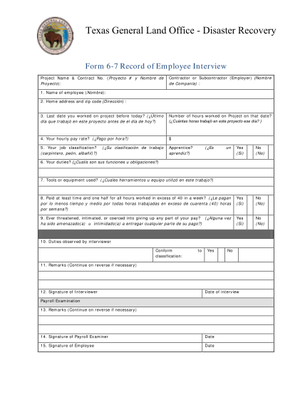 21792376-form-6-7-record-of-employee-interview-glo-texas
