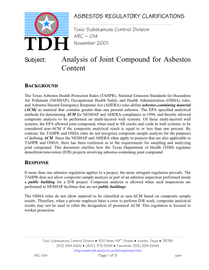 21817293-analysis-of-joint-compound-for-asbestos-content-texas-dshs-state-tx