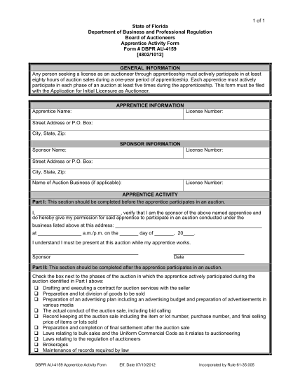 Dbpr Fillable Complaint Form - Printable Forms Free Online