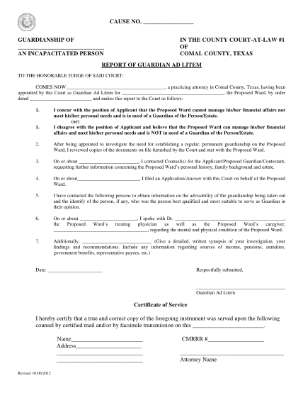 22 Guardianship Forms Texas Free To Edit Download And Print Cocodoc