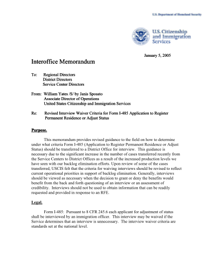 22129566-fillable-revised-interview-waiver-criteria-for-form-i-485-application-to-register-permanent-residence-or-adjust-status-uscis