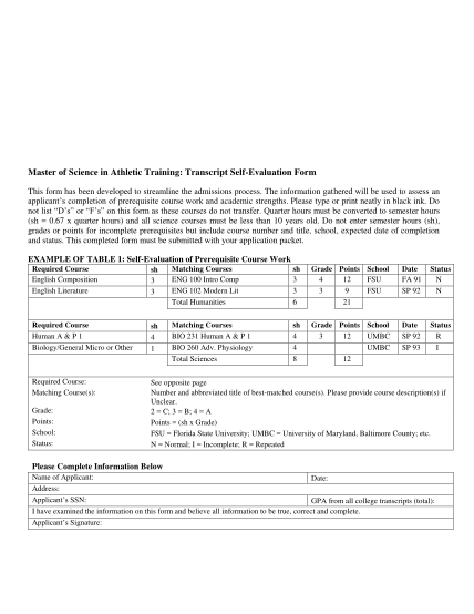 22168548-master-of-science-in-athletic-training-transcript-self-evaluation-form-su