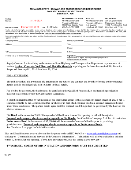 22336068-arkansas-state-highway-and-transportation-department-equipment-and-procurement-division-bid-invitation-contract-number-bid-opening-date-h-10-053a-february-23-2010-time-1100-a