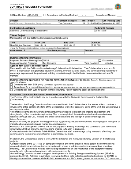 22497939-state-of-california-contract-request-form-crf-cec-94-revised-1110-california-energy-commission-new-contract-400-10-008-amendment-to-existing-contract-division-400-efficiency-renewable-energy-division-contract-manager-tav-commins