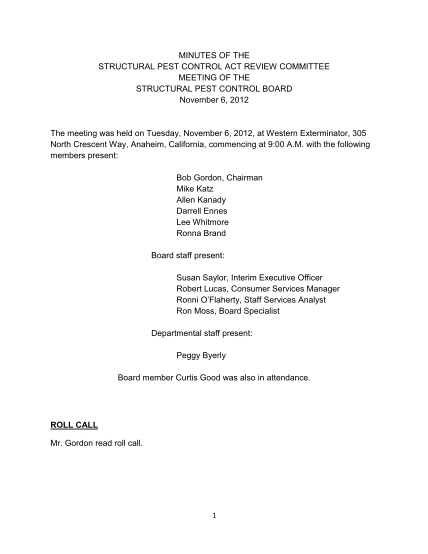 22558811-california-structural-pest-control-board-november-6-2012-act-review-committee-meeting-minutes-california-structural-pest-control-board-november-6-2012-act-review-committee-meeting-minutes-pestboard-ca