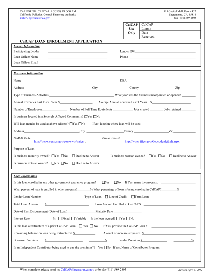 22594503-calcap-loan-enrollment-application-california-state-treasureramp39s-treasurer-ca