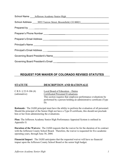 22631620-waiver-format-template-colorado-department-of-education-cde-state-co