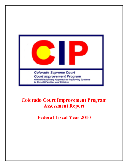 22637518-colorado-court-improvement-program-assessment-report-federal-fiscal-year-2010-table-of-contents-i-cde-state-co