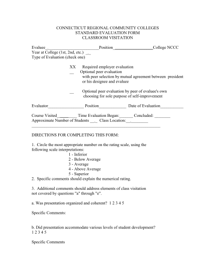 22707197-class-evaluation-form-northwestern-connecticut-community-nwcc-commnet