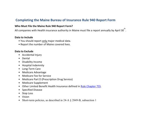22908130-completing-the-maine-bureau-of-insurance-rule-940-report-form-completing-the-maine-bureau-of-insurance-rule-940-report-form-state-me