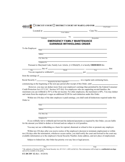 22914196-fillable-maryland-earnings-withholding-order-form-courts-state-md