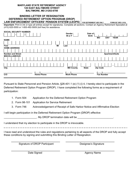 23000544-form-507-binding-letter-of-resignation-maryland-state-retirement-sra-state-md