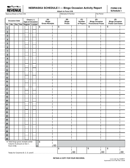 23167699-bingo-activity-report-nebraska-department-of-revenue-revenue-ne