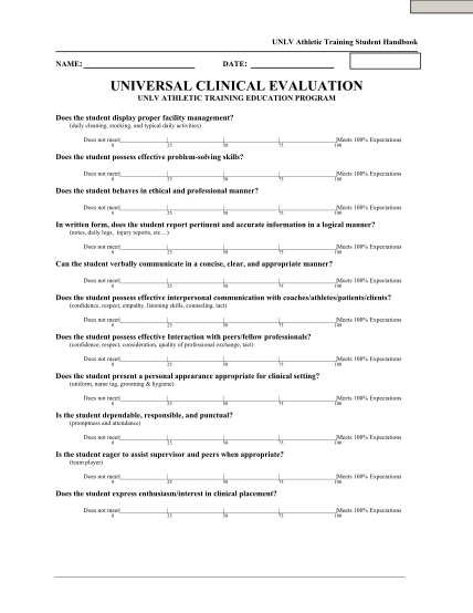 23215195-student-clinical-evaluation-proceduresguidelines-web-unlv