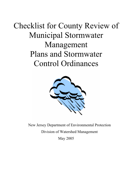 23244238-njdep-stormwater-checklist-for-county-review-of-municipal-stormwater-management-plans-and-stormwater-control-ordinances-njdep-stormwater-nj