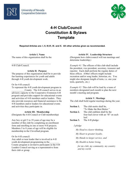 23258545-4-h-clubcouncil-constitution-amp-bylaws-template-university-of-unce-unr