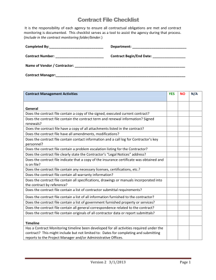 23276707-contract-file-checklist-ncdoa-nc-department-of-administration-doa-nc
