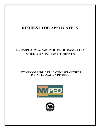 23284160-request-for-application-new-mexico-state-department-of-education-ped-state-nm