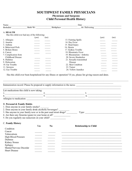 232953030-well_child_npppdf-southwest-family-physicians-comprehensive-initial-health-history