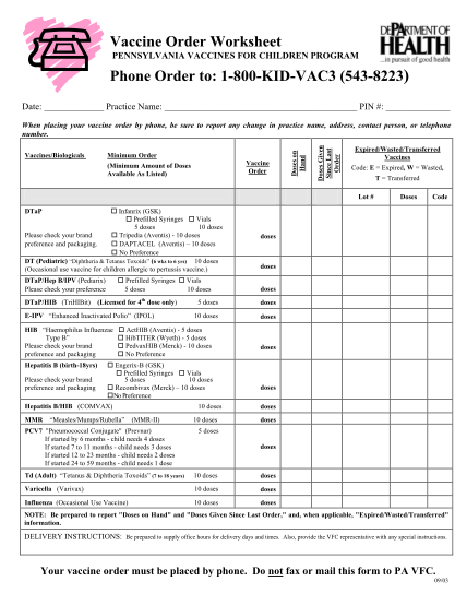 23440465-vaccine-order-worksheet-phone-order-to-pennsylvania-dsf-health-state-pa