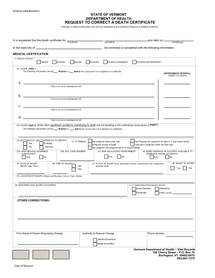 23621497-state-of-vermont-department-of-health-request-to-correct-a-death-certificate-pdf-version-of-request-to-correct-a-death-certificate-for-use-on-vdh-web-site-healthvermont