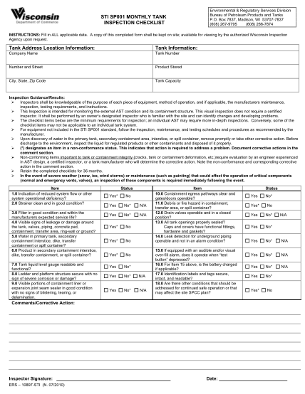 23838987-fillable-wisconsin-ast-inspection-checklist-form-dsps-wi