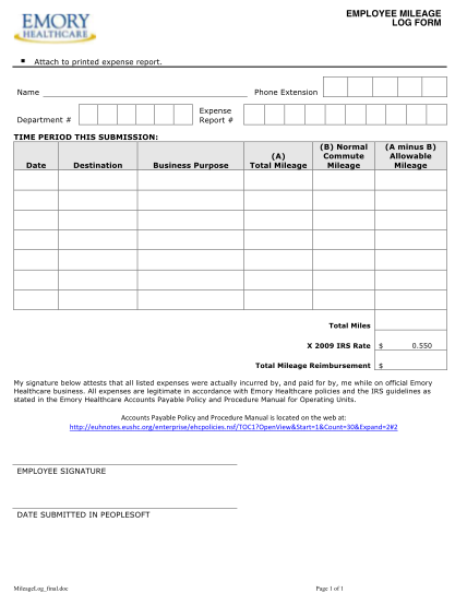 23889917-employee-mileage-log-form-compass-compass-emory