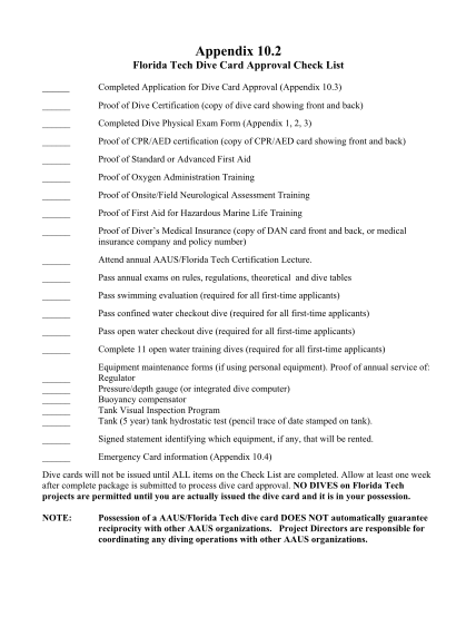 23930057-florida-tech-dive-card-approval-checklist-research-fit