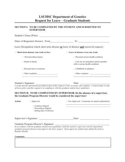 24291202-graduate-student-request-for-leave-form-medschool-lsuhsc
