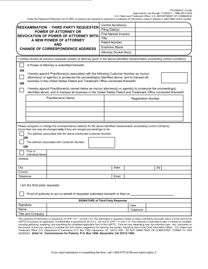 244964-fillable-reexamination-third-party-power-of-attorney-form-uspto