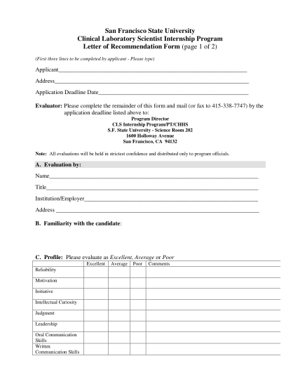 24692413-sfsu-recommendation-form-clinical-laboratory-science-program