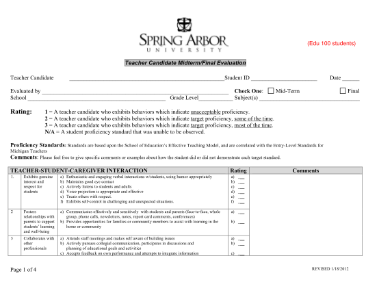 24750110-fillable-spring-arbor-teacher-candidate-midtermfinal-evaluation-pdf-form-arbor