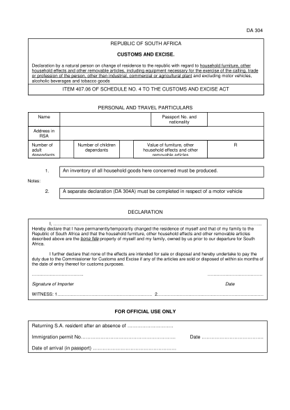 248951-fillable-da-304-customs-and-excise-form
