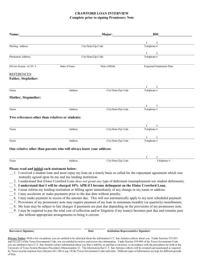 25166851-eloise-crawford-loan-interview-application-the-university-of-texas-utsa
