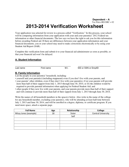 25173022-2013-2014-income-verification-worksheet-dependent-a-2013-2014-income-verification-worksheet-dependent-a-utsouthwestern