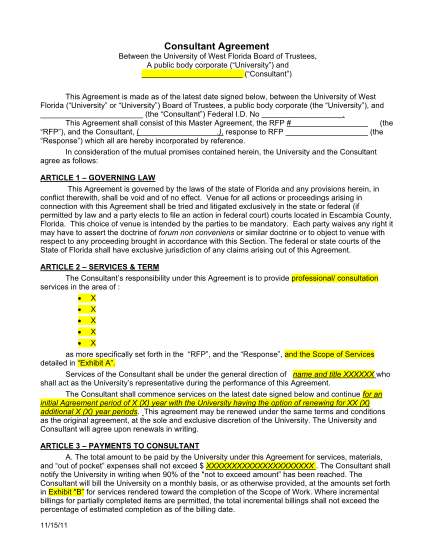 25296337-sample-agreement-university-of-west-florida-uwf