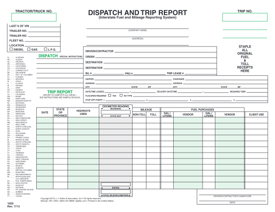25563311-fillable-how-to-do-a-dispatch-and-trip-report-form