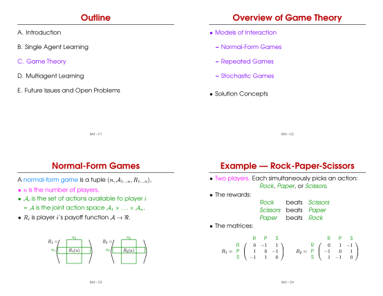 25671650-outline-overview-of-game-theory-normal-form-games-example-cs-cmu