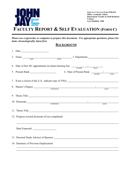 25727638-faculty-report-amp-self-evaluation-form-c-cuny-inside-jjay-cuny
