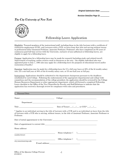 25728444-fillable-queens-college-fellowship-leave-application-form-qc-cuny