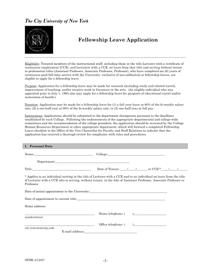 25780359-fellowship-leave-application-human-resources-cuny-hr-hunter-cuny