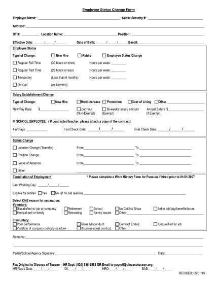 59 employee pay change form page 3 - Free to Edit, Download & Print ...