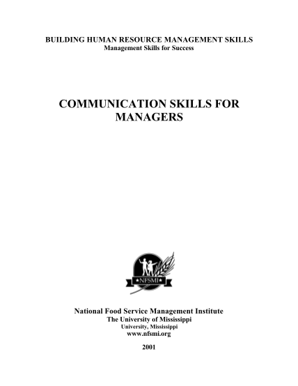 258379445-communication-skills-for-managers-national-food-service-bb-nfsmi