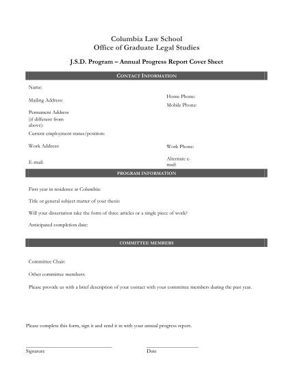 25866132-jsd-annual-progress-report-form-columbia-law-school